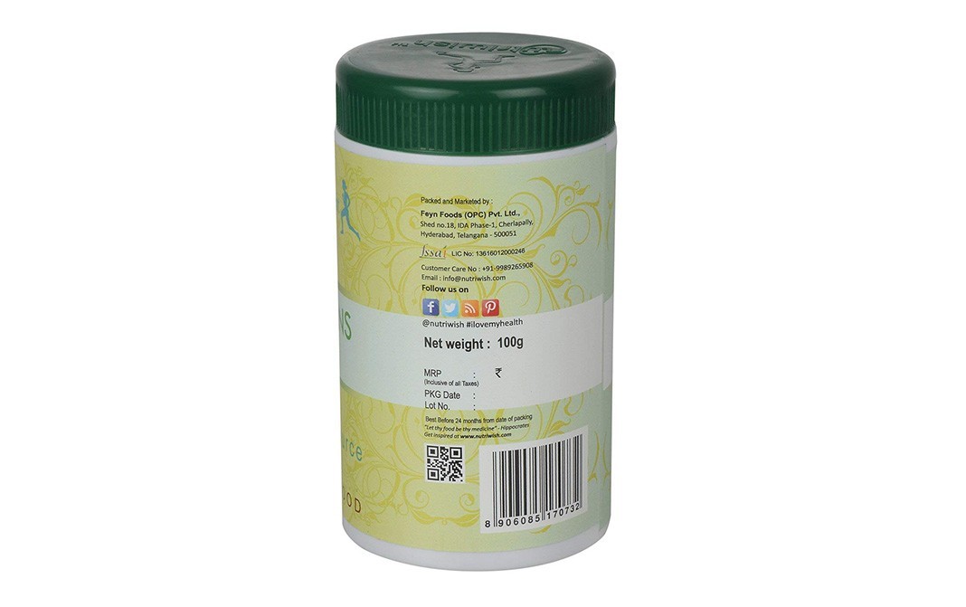 Nutriwish Super Greens Powder    Plastic Jar  100 grams